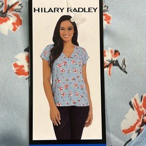 NWT Hilary Radley Blue Blouse
